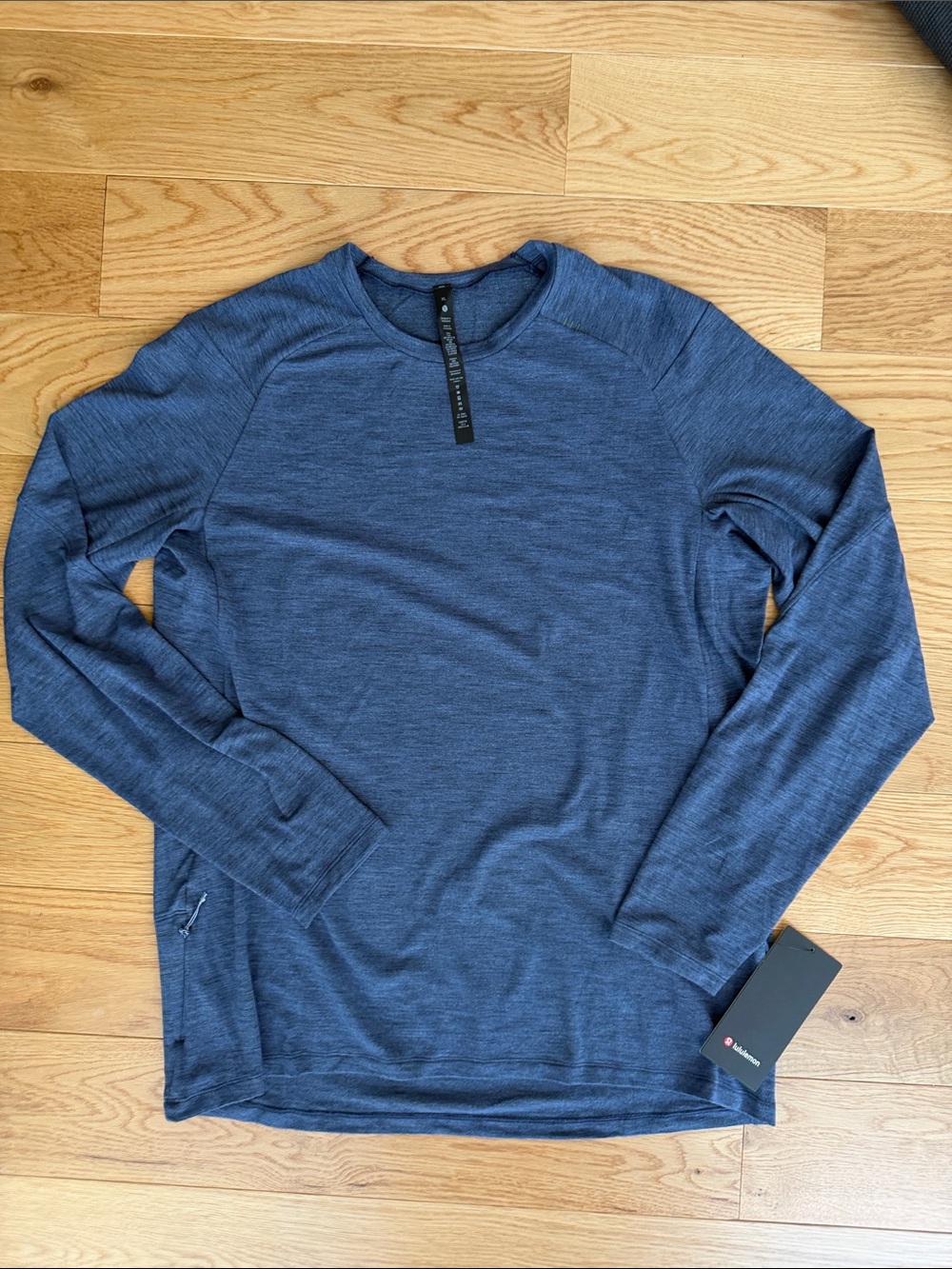 lululemon athletica Men's Long Sleeve Crew - Heathered Navy